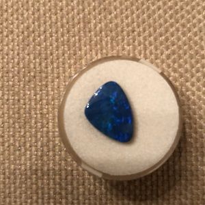 Black opal doublet cut shape ocean blue green